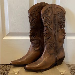 Matisse Brown Leather Cowboy Boot